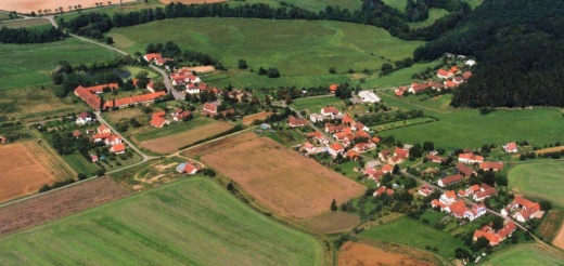 Letecký snímek Snopoušovy